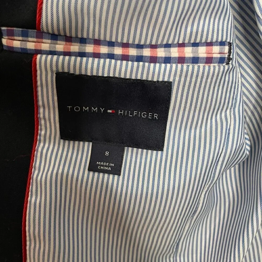 Tommy Hilfiger Boys Sportcoat 8 Navy Two Button Church Holiday Uniform Preppy